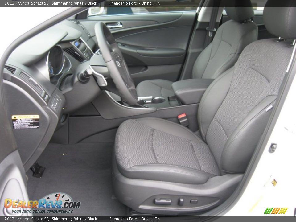 Black Interior - 2012 Hyundai Sonata SE Photo #13