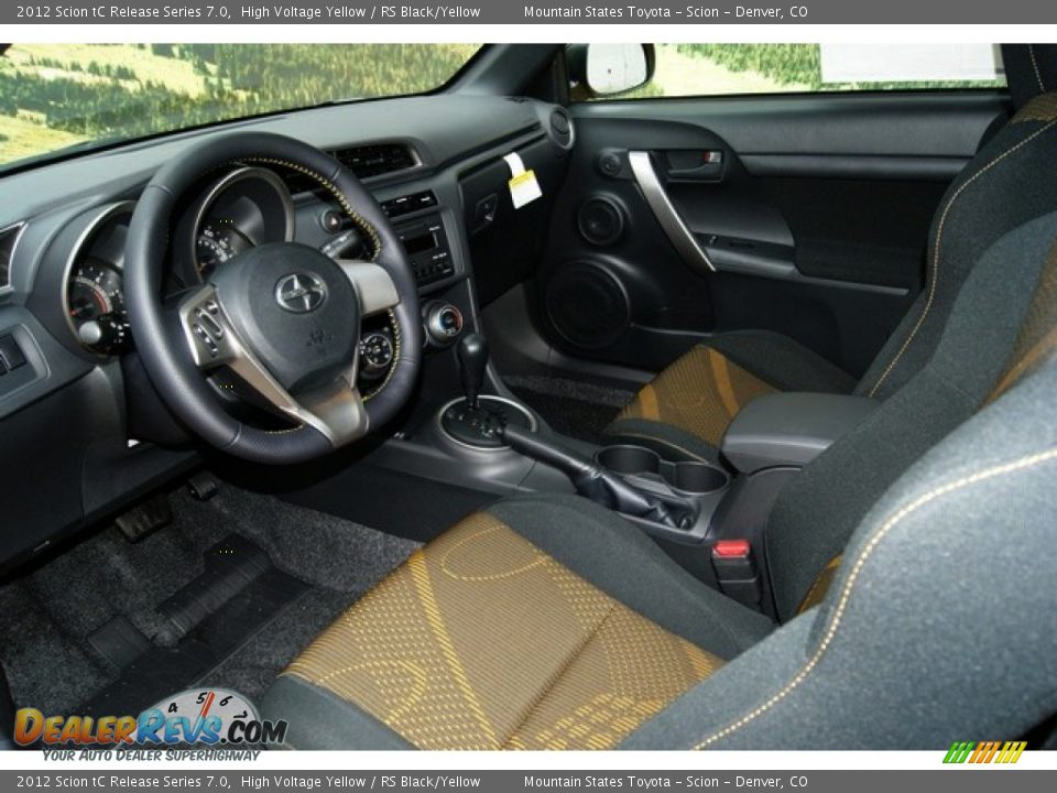 RS Black/Yellow Interior - 2012 Scion tC Release Series 7.0 Photo #5