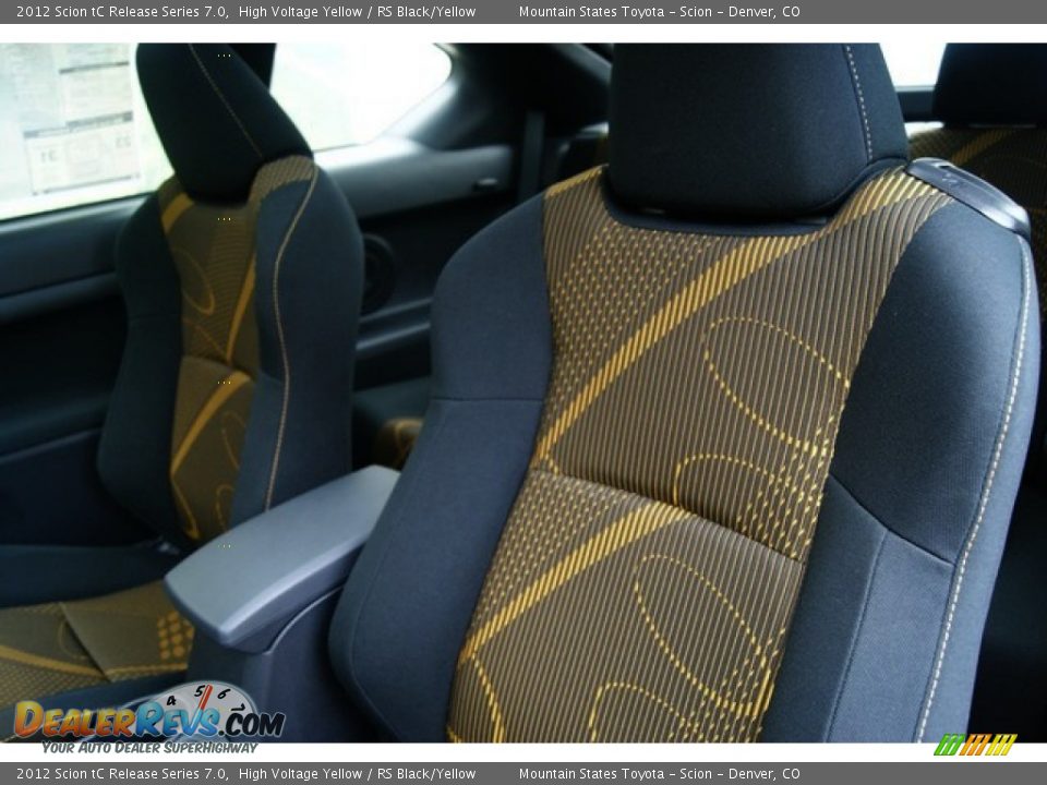 RS Black/Yellow Interior - 2012 Scion tC Release Series 7.0 Photo #7