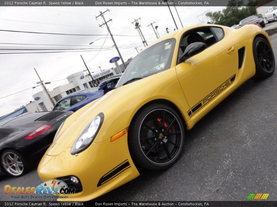 2012 Porsche Cayman R Speed Yellow / Black Photo #1