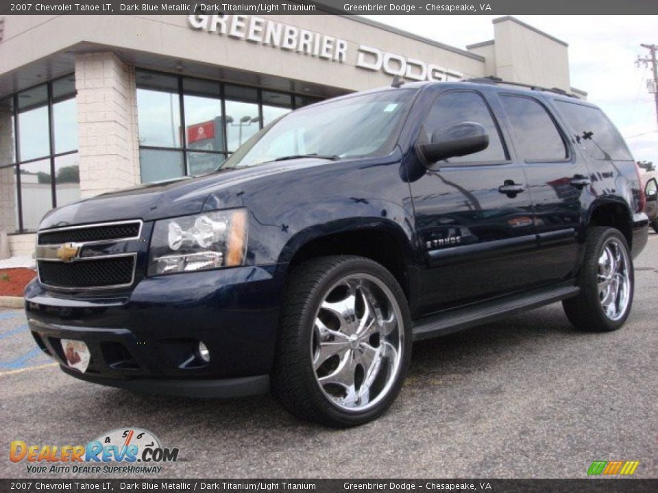 2007 Chevrolet Tahoe LT Dark Blue Metallic / Dark Titanium/Light Titanium Photo #2
