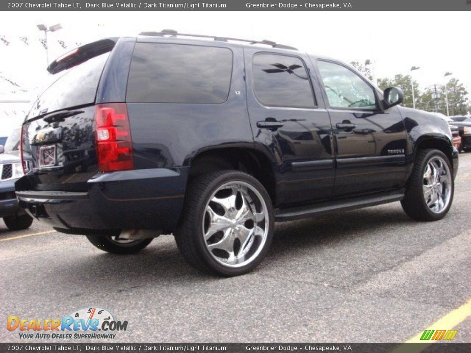 2007 Chevrolet Tahoe LT Dark Blue Metallic / Dark Titanium/Light Titanium Photo #4