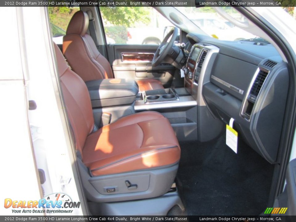 Dark Slate/Russet Interior - 2012 Dodge Ram 3500 HD Laramie Longhorn Crew Cab 4x4 Dually Photo #9