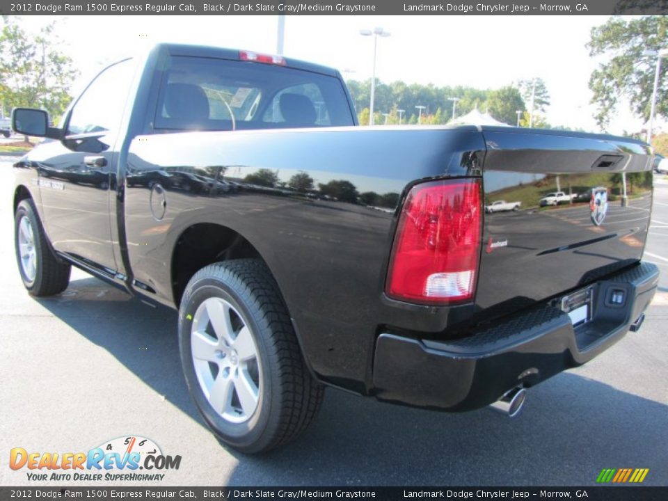 2012 Dodge Ram 1500 Express Regular Cab Black / Dark Slate Gray/Medium Graystone Photo #2