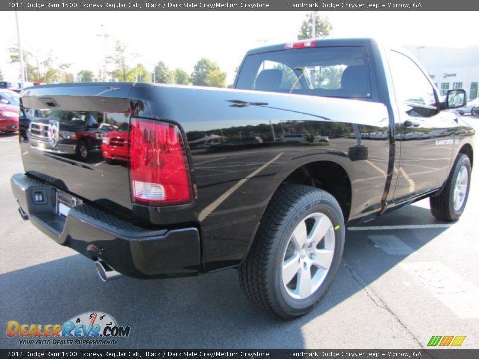 2012 Dodge Ram 1500 Express Regular Cab Black / Dark Slate Gray/Medium Graystone Photo #3