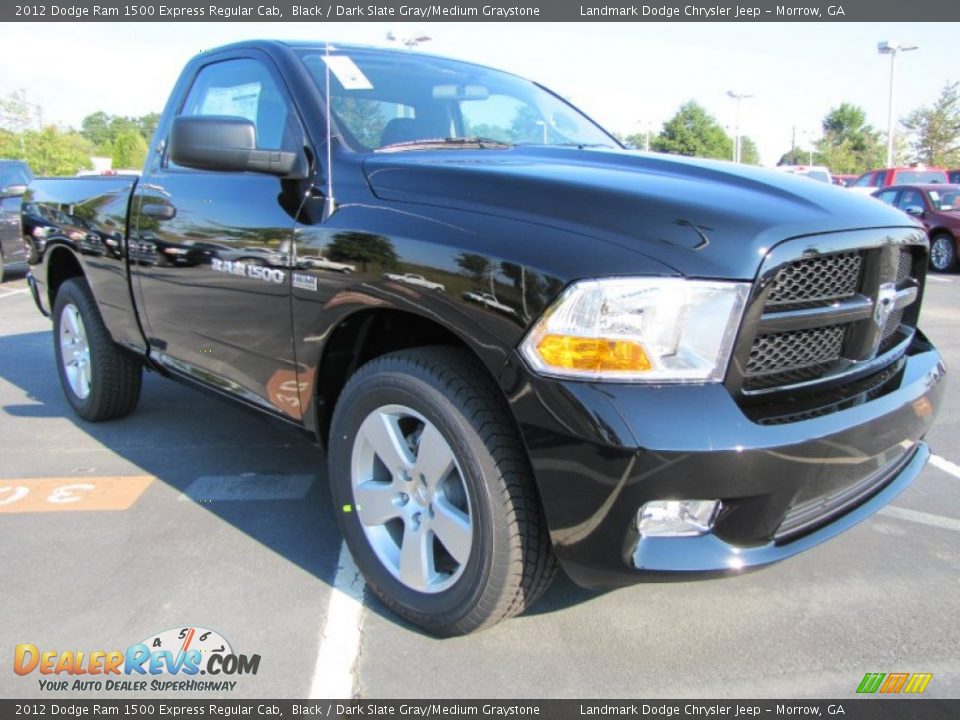 2012 Dodge Ram 1500 Express Regular Cab Black / Dark Slate Gray/Medium Graystone Photo #4