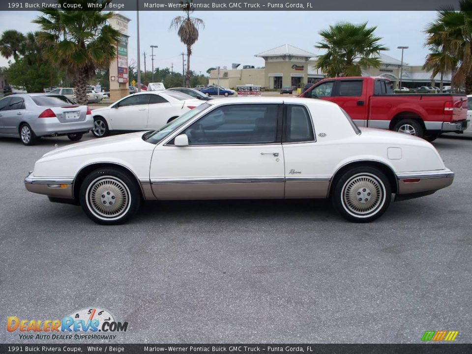 1991 Buick Riviera Coupe White / Beige Photo #1