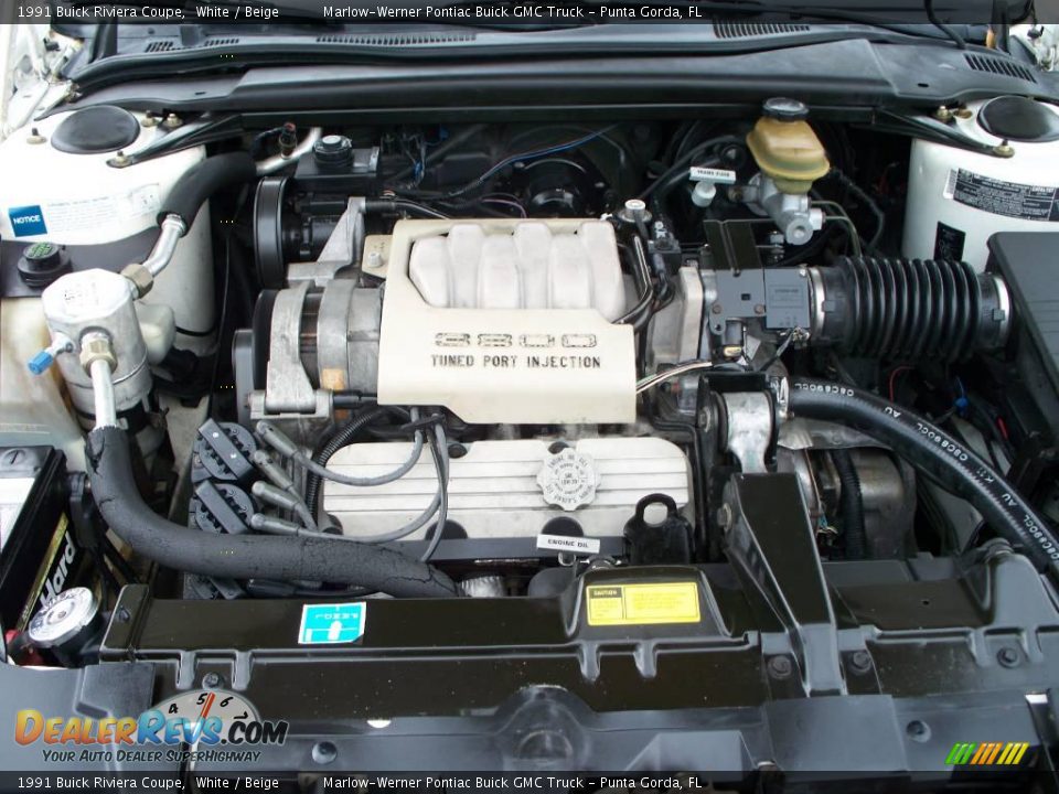 1991 Buick Riviera Coupe White / Beige Photo #11