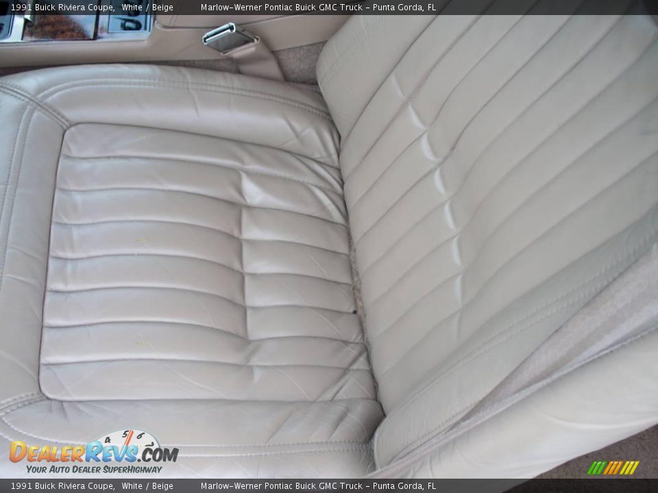 1991 Buick Riviera Coupe White / Beige Photo #19