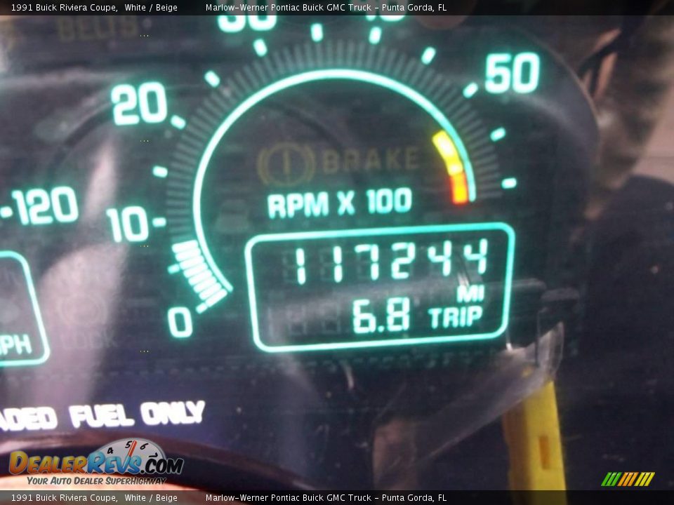 1991 Buick Riviera Coupe White / Beige Photo #23