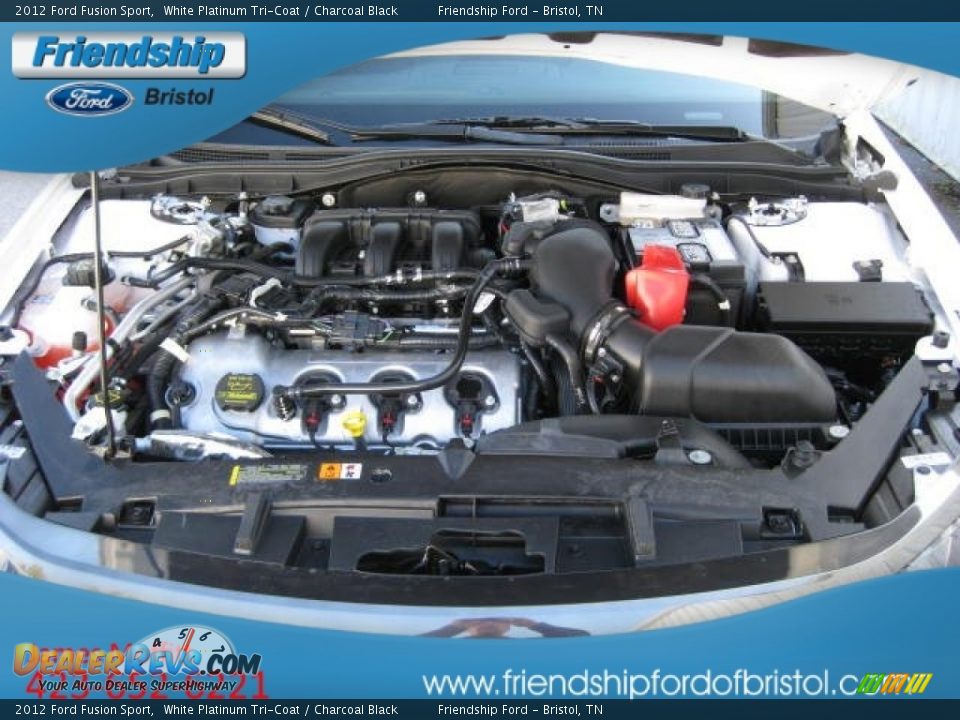 2012 Ford Fusion Sport White Platinum Tri-Coat / Charcoal Black Photo #10