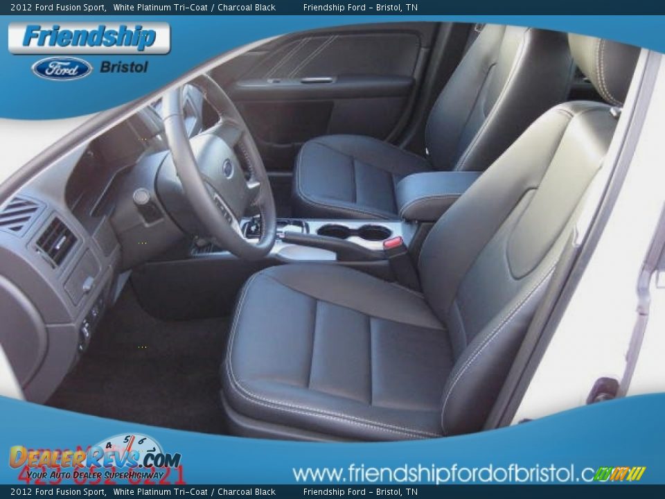 2012 Ford Fusion Sport White Platinum Tri-Coat / Charcoal Black Photo #12