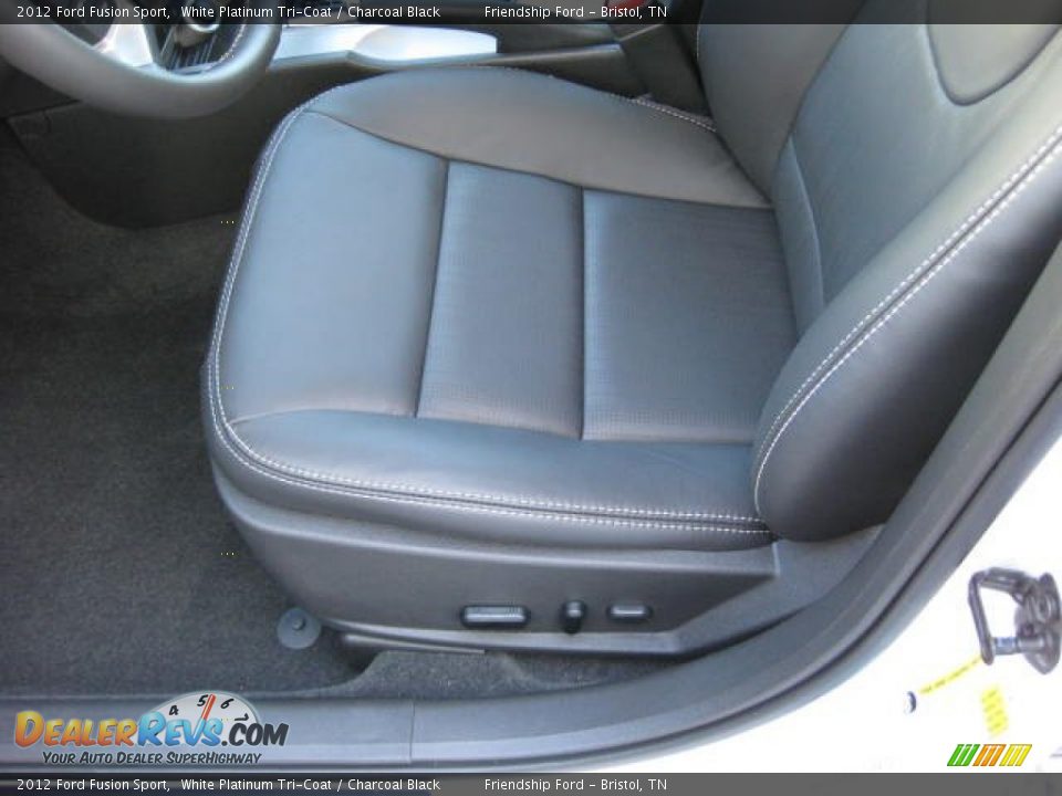 2012 Ford Fusion Sport White Platinum Tri-Coat / Charcoal Black Photo #13