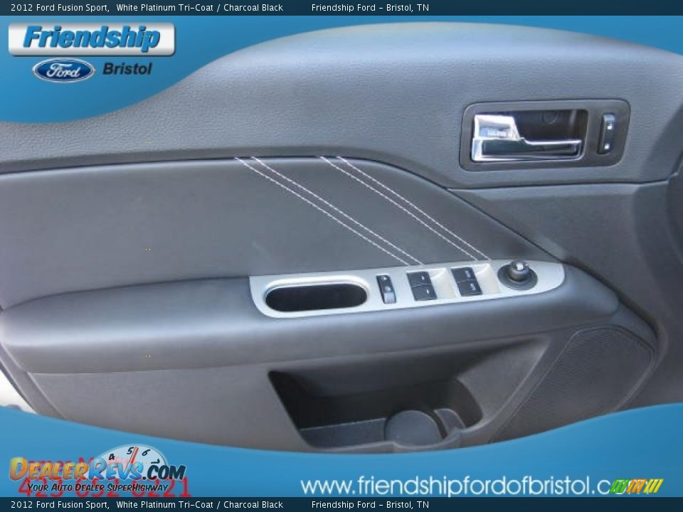 2012 Ford Fusion Sport White Platinum Tri-Coat / Charcoal Black Photo #14