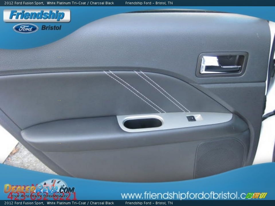 2012 Ford Fusion Sport White Platinum Tri-Coat / Charcoal Black Photo #17