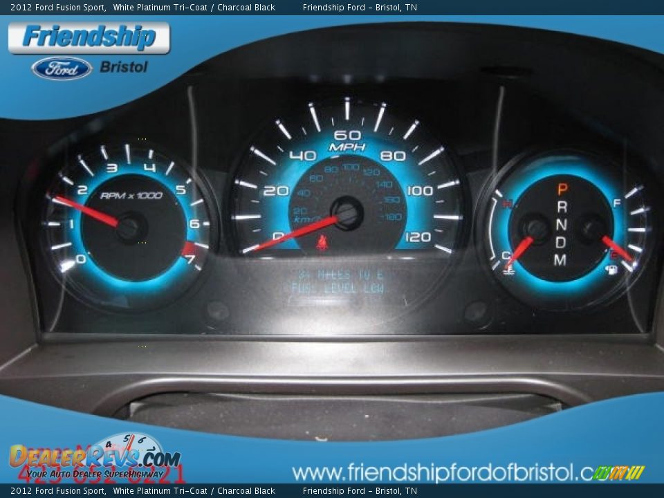 2012 Ford Fusion Sport White Platinum Tri-Coat / Charcoal Black Photo #22