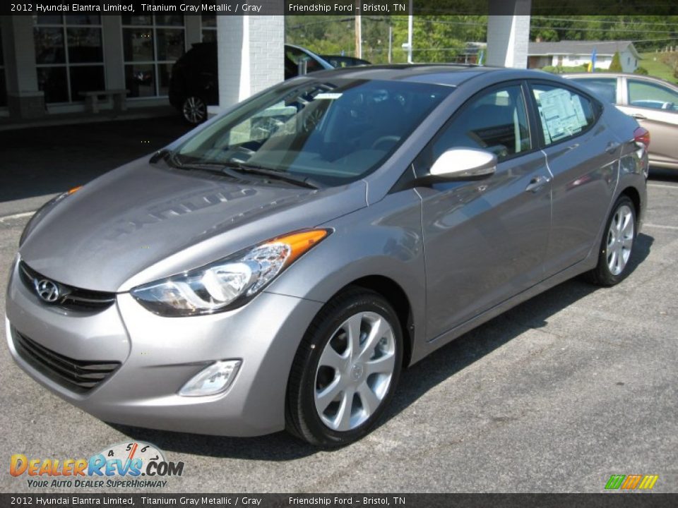 2012 Hyundai Elantra Limited Titanium Gray Metallic / Gray Photo #2