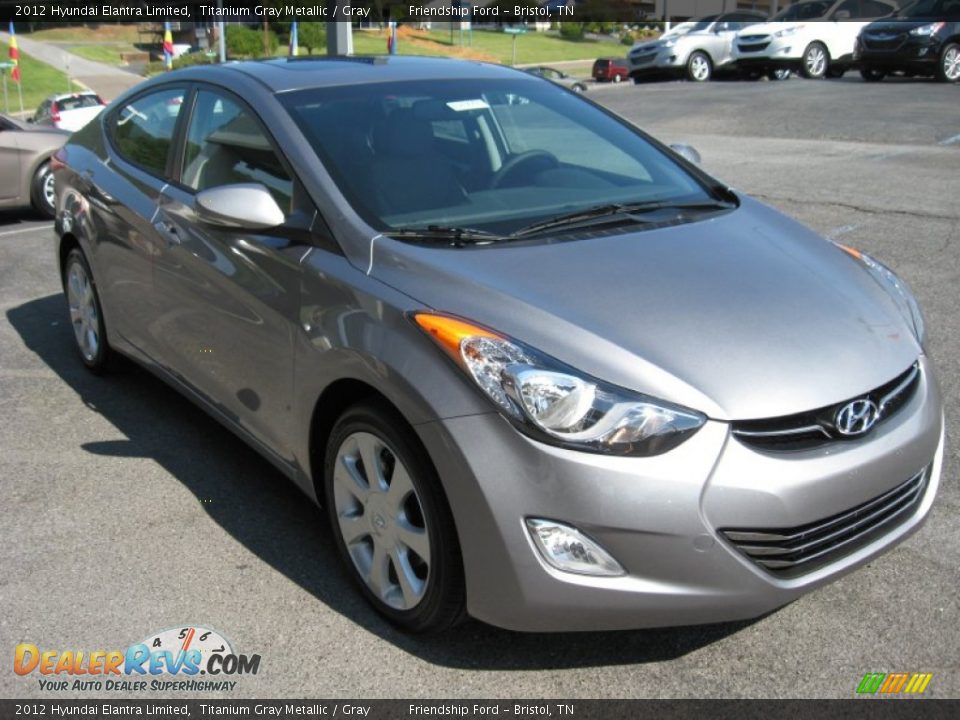 2012 Hyundai Elantra Limited Titanium Gray Metallic / Gray Photo #4