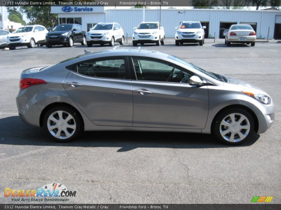 2012 Hyundai Elantra Limited Titanium Gray Metallic / Gray Photo #5