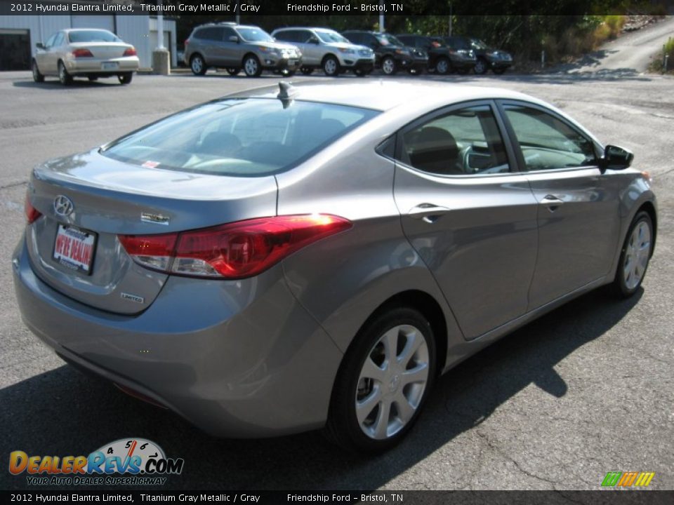 2012 Hyundai Elantra Limited Titanium Gray Metallic / Gray Photo #6