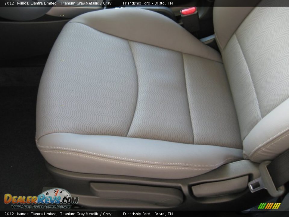 2012 Hyundai Elantra Limited Titanium Gray Metallic / Gray Photo #13