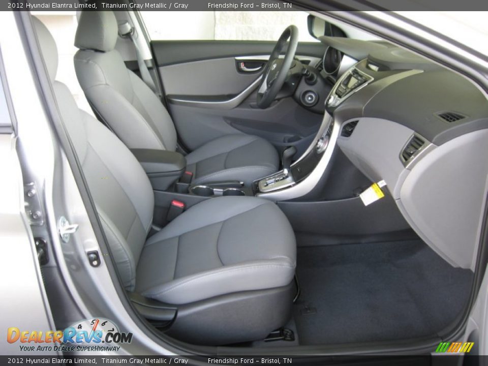 2012 Hyundai Elantra Limited Titanium Gray Metallic / Gray Photo #18