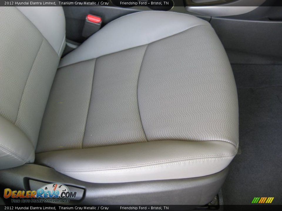 2012 Hyundai Elantra Limited Titanium Gray Metallic / Gray Photo #19