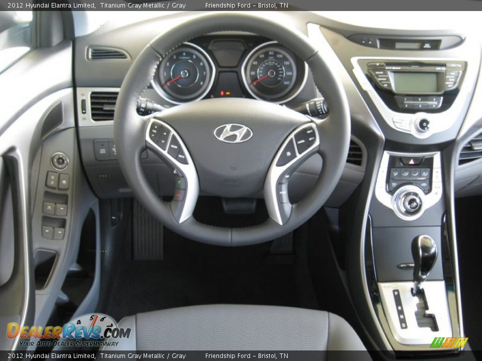 2012 Hyundai Elantra Limited Titanium Gray Metallic / Gray Photo #21