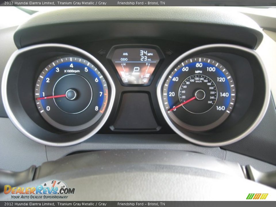 2012 Hyundai Elantra Limited Titanium Gray Metallic / Gray Photo #27