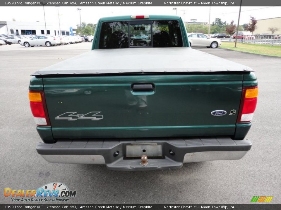 1999 Ford Ranger XLT Extended Cab 4x4 Amazon Green Metallic / Medium Graphite Photo #6