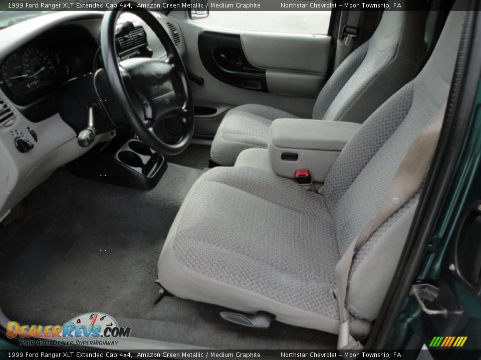 Medium Graphite Interior - 1999 Ford Ranger XLT Extended Cab 4x4 Photo #11