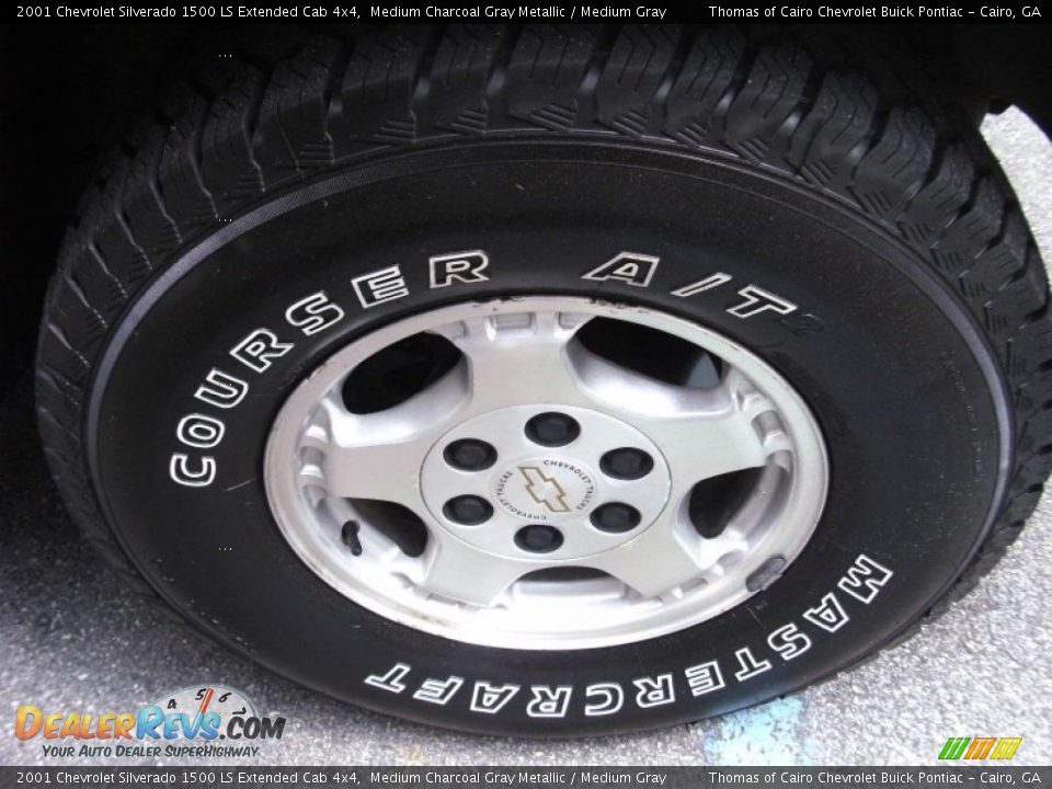 2001 Chevrolet Silverado 1500 LS Extended Cab 4x4 Medium Charcoal Gray Metallic / Medium Gray Photo #4