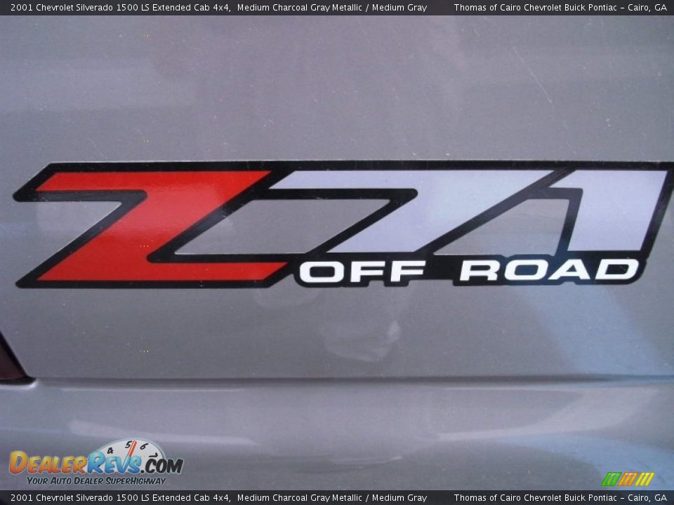 2001 Chevrolet Silverado 1500 LS Extended Cab 4x4 Medium Charcoal Gray Metallic / Medium Gray Photo #6