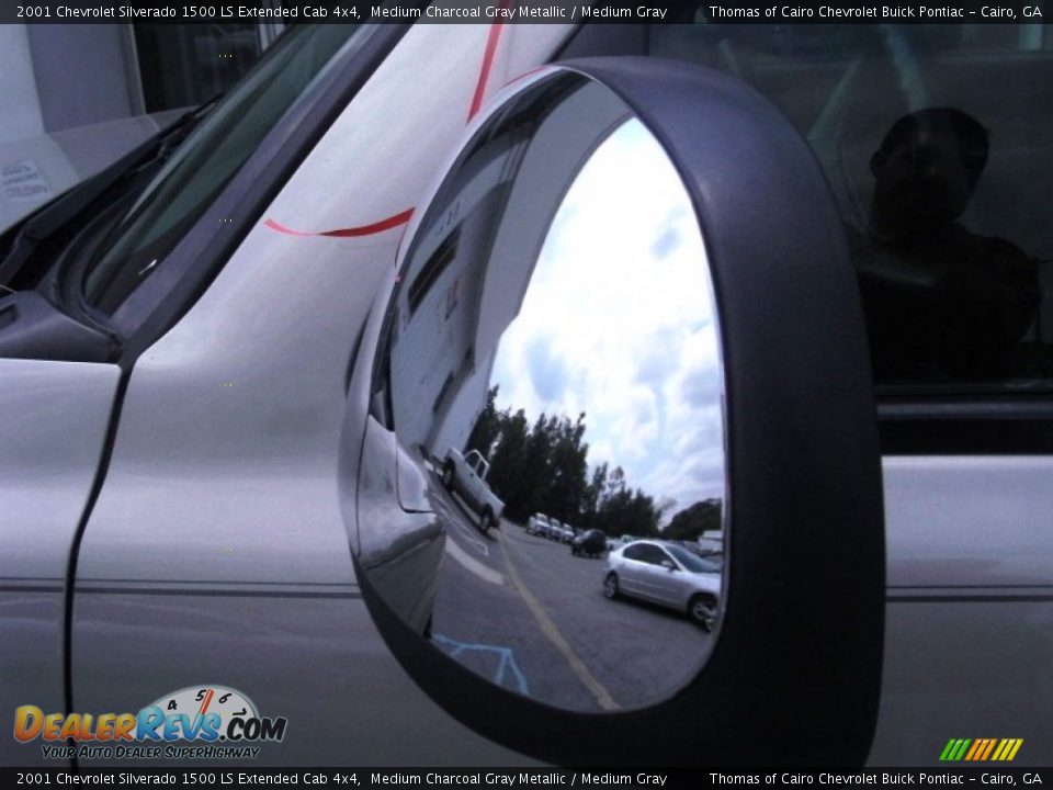 2001 Chevrolet Silverado 1500 LS Extended Cab 4x4 Medium Charcoal Gray Metallic / Medium Gray Photo #15