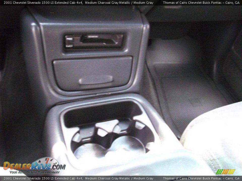 2001 Chevrolet Silverado 1500 LS Extended Cab 4x4 Medium Charcoal Gray Metallic / Medium Gray Photo #18