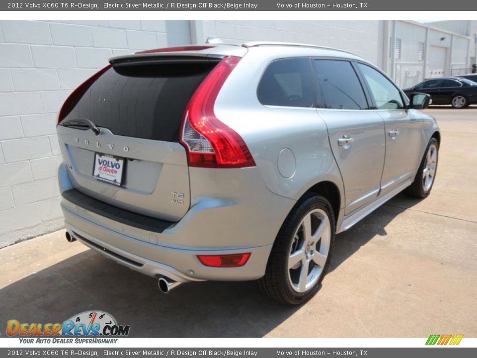 2012 Volvo XC60 T6 R-Design Electric Silver Metallic / R Design Off Black/Beige Inlay Photo #3