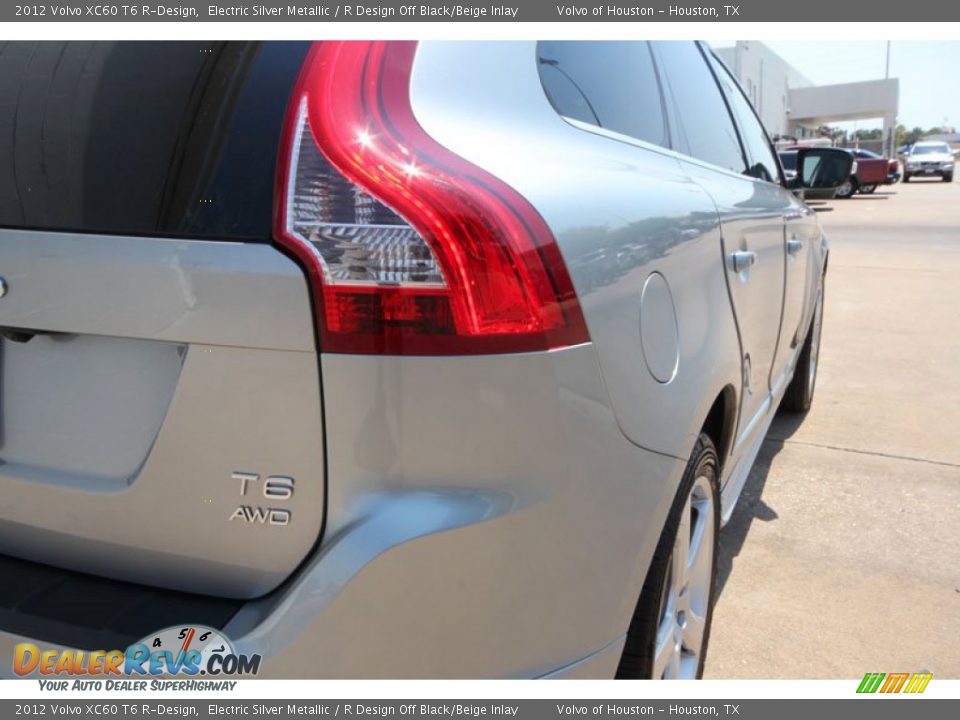 2012 Volvo XC60 T6 R-Design Electric Silver Metallic / R Design Off Black/Beige Inlay Photo #10