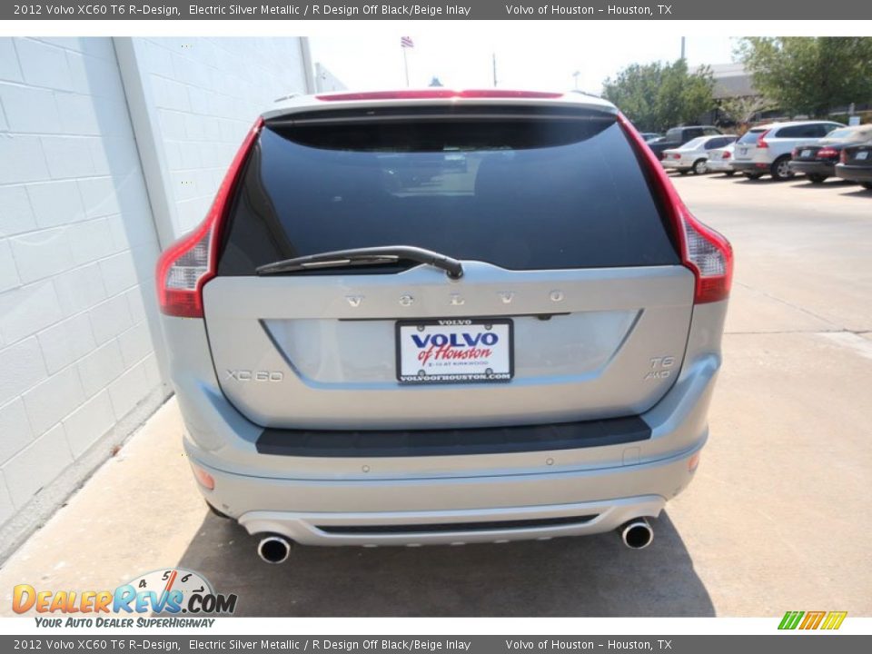 2012 Volvo XC60 T6 R-Design Electric Silver Metallic / R Design Off Black/Beige Inlay Photo #11