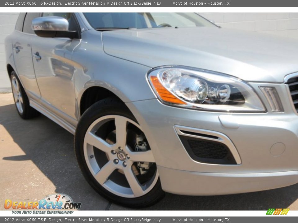 2012 Volvo XC60 T6 R-Design Electric Silver Metallic / R Design Off Black/Beige Inlay Photo #12