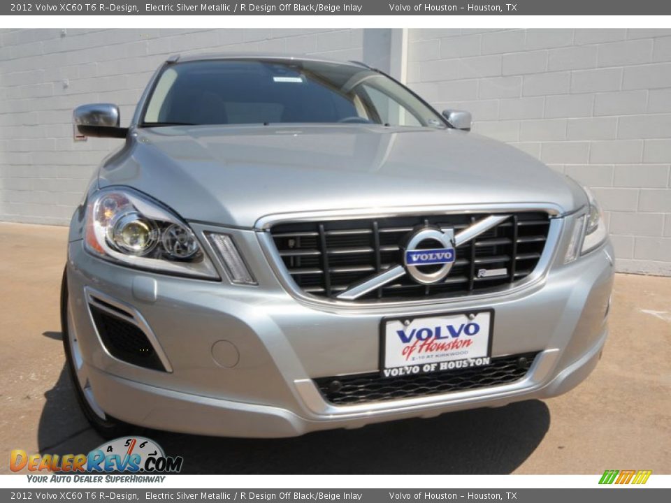 2012 Volvo XC60 T6 R-Design Electric Silver Metallic / R Design Off Black/Beige Inlay Photo #13