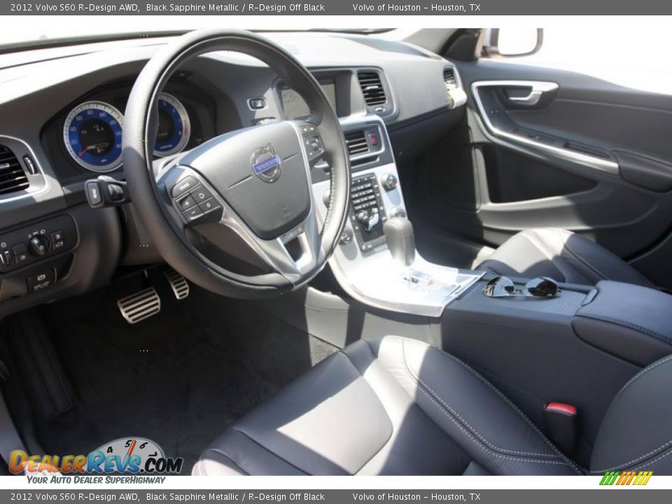 2012 Volvo S60 R-Design AWD Black Sapphire Metallic / R-Design Off Black Photo #4