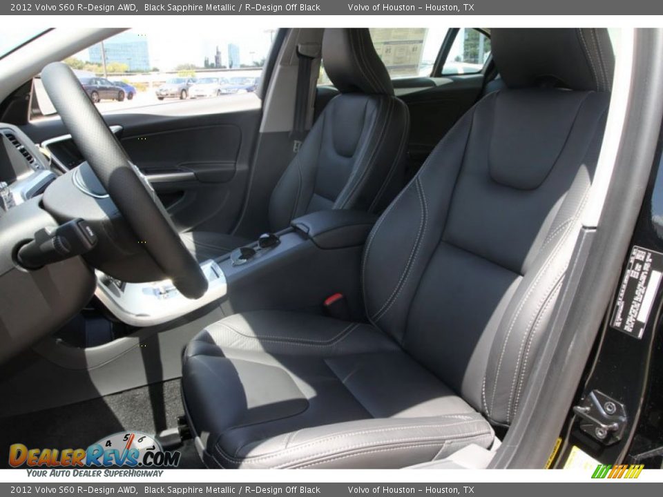 2012 Volvo S60 R-Design AWD Black Sapphire Metallic / R-Design Off Black Photo #5