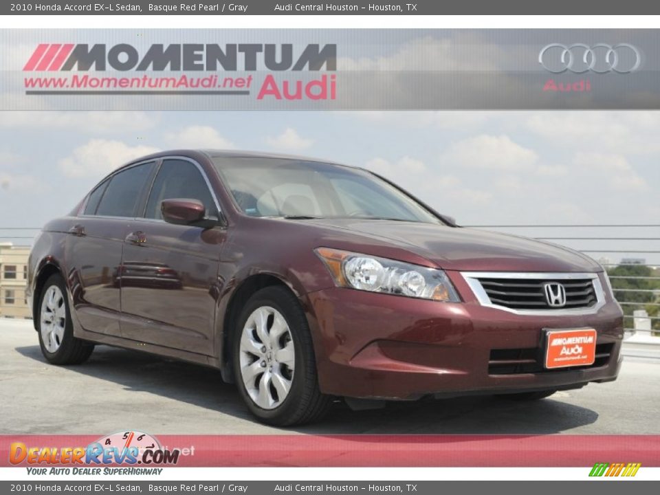 2010 Honda Accord EX-L Sedan Basque Red Pearl / Gray Photo #1