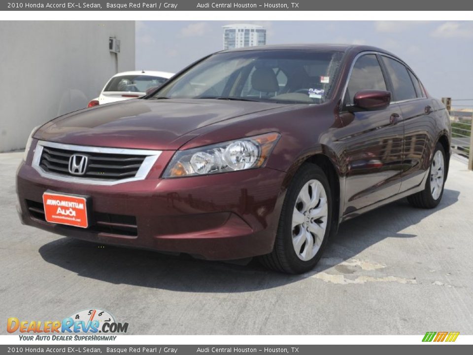 2010 Honda Accord EX-L Sedan Basque Red Pearl / Gray Photo #3