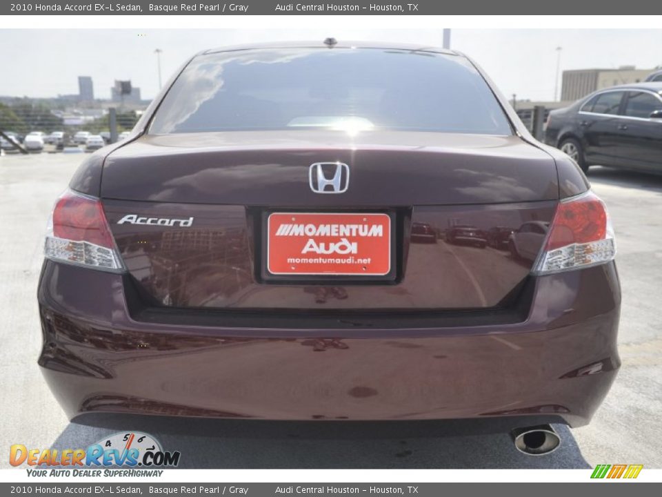 2010 Honda Accord EX-L Sedan Basque Red Pearl / Gray Photo #4