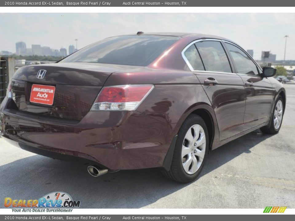 2010 Honda Accord EX-L Sedan Basque Red Pearl / Gray Photo #5