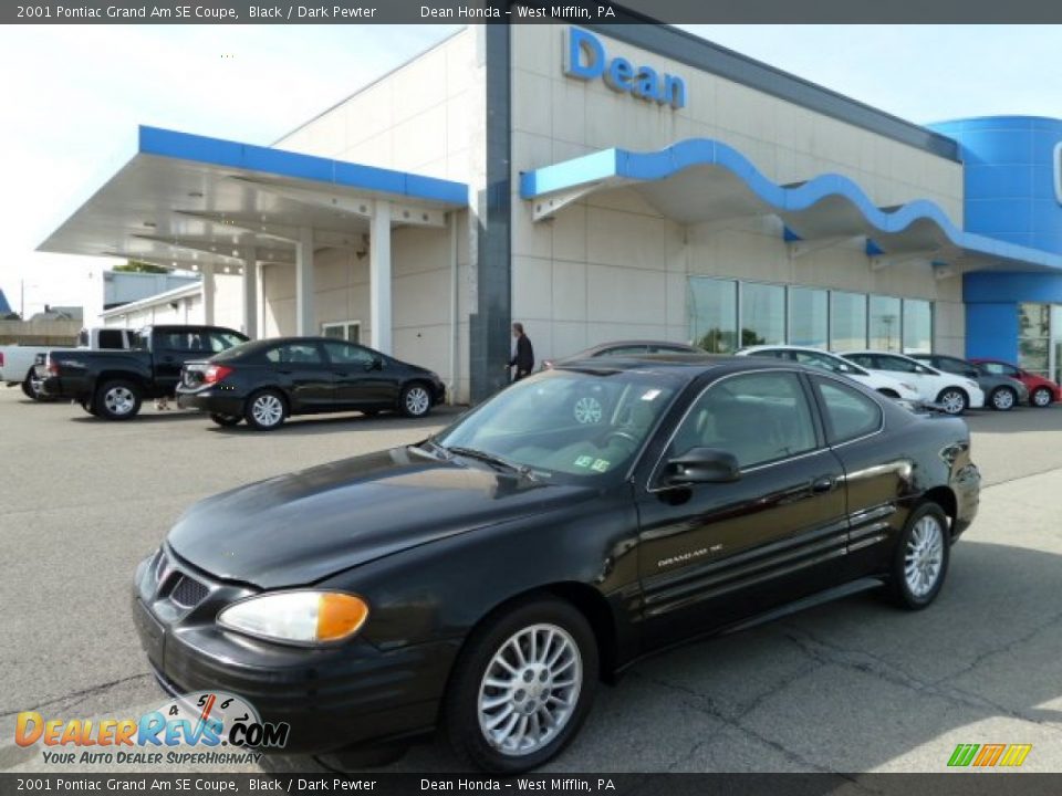2001 Pontiac Grand Am SE Coupe Black / Dark Pewter Photo #1