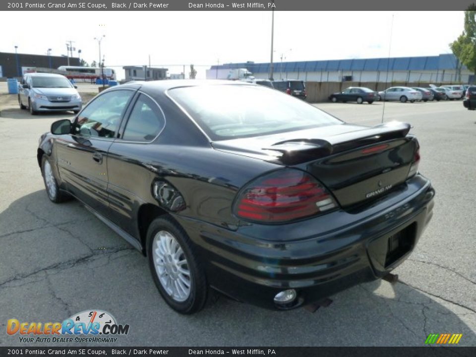 2001 Pontiac Grand Am SE Coupe Black / Dark Pewter Photo #3