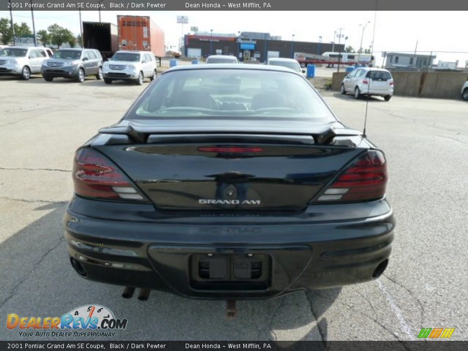 2001 Pontiac Grand Am SE Coupe Black / Dark Pewter Photo #4