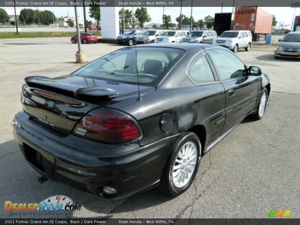 2001 Pontiac Grand Am SE Coupe Black / Dark Pewter Photo #5
